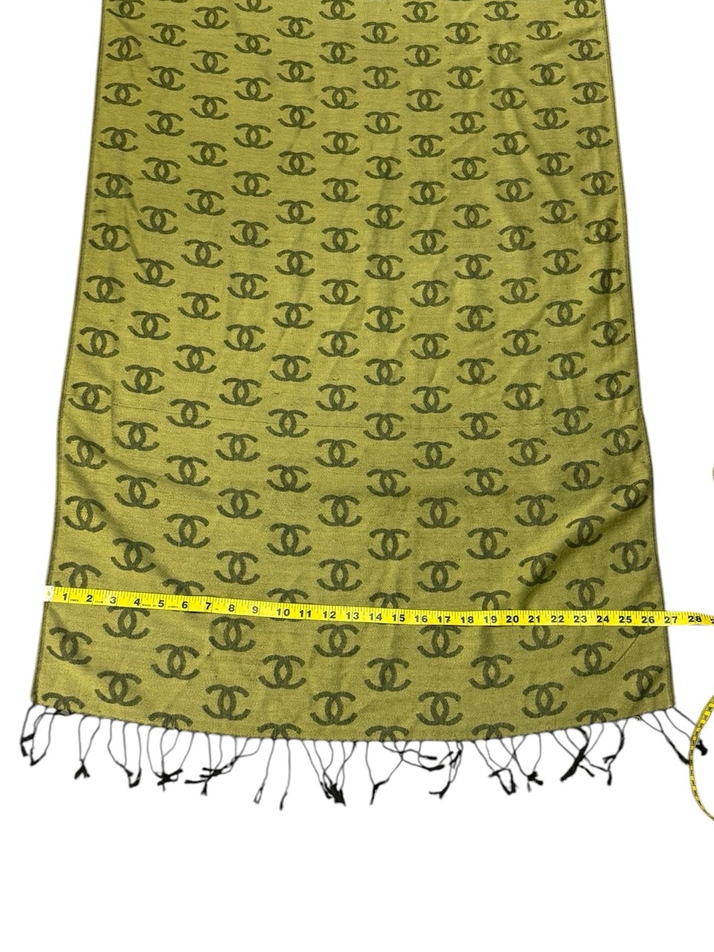 Chanel Logo, Lightweight Wool Large Scarf/ Shawl - Picture 6 of 7